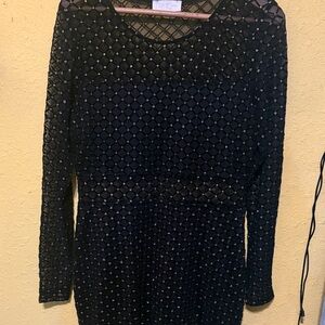 Elegant Black Long Sleeve Dress